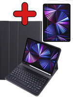 BTH BTH iPad Pro 11 inch (2022) Toetsenbordhoes Met Screenprotector - Zwart