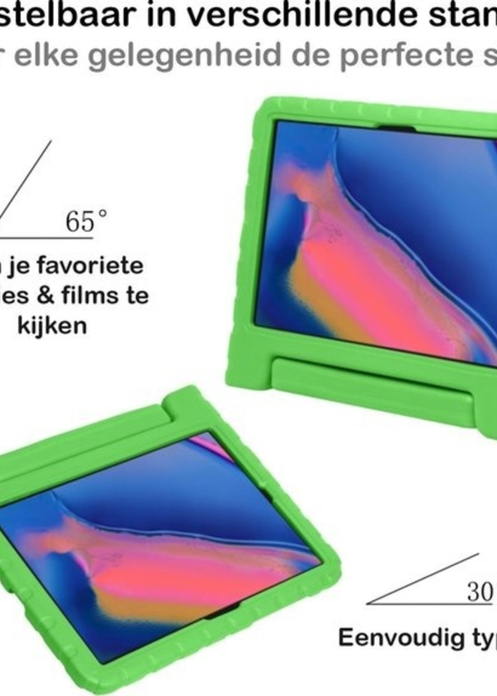 BTH BTH Samsung Galaxy Tab A 8.0 2019 (SM-T290 / SM-T295) Kinderhoes Met Screenprotector - Groen