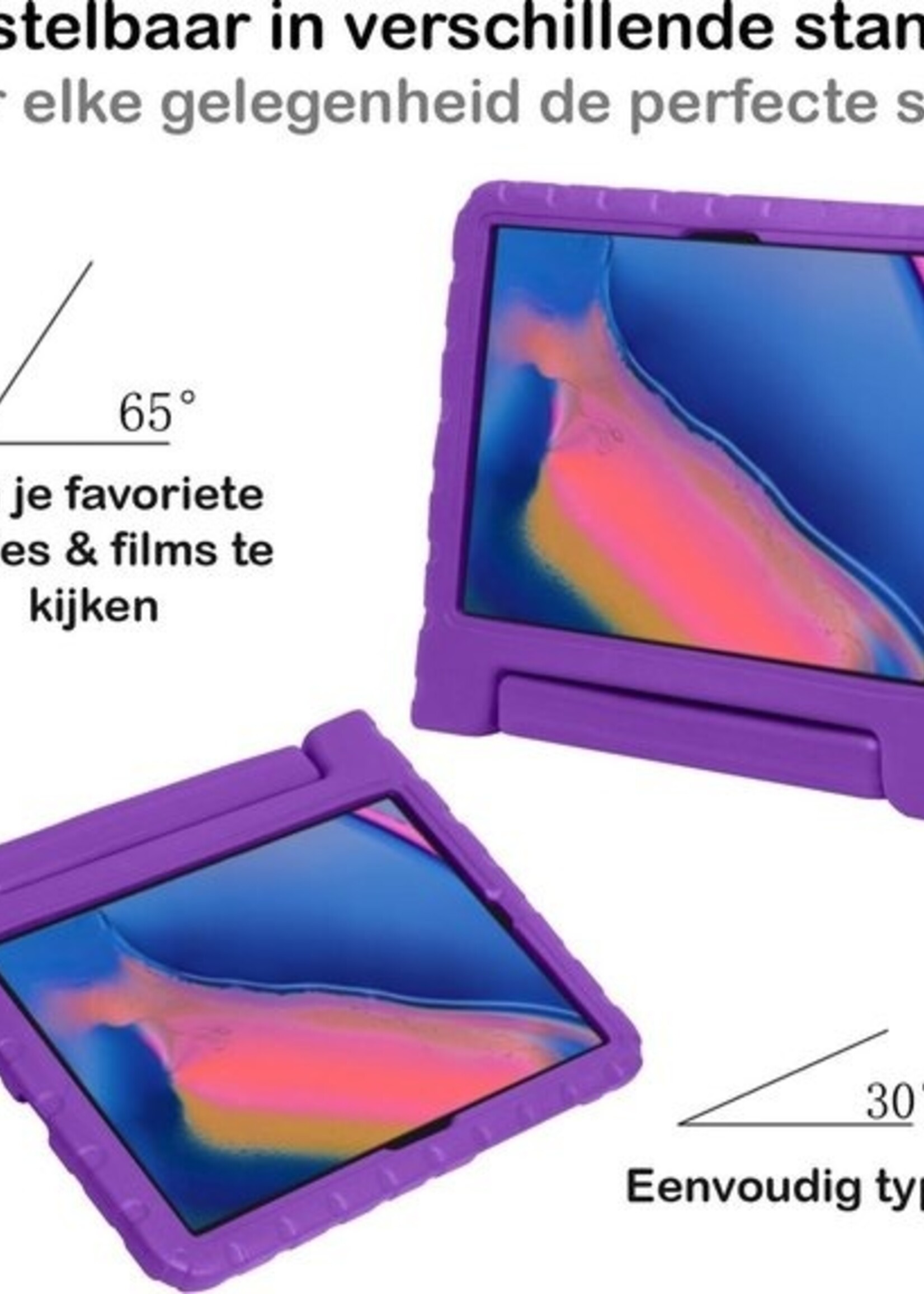 BTH BTH Samsung Galaxy Tab A 8.0 2019 (SM-T290 / SM-T295) Kinderhoes Met Screenprotector - Paars