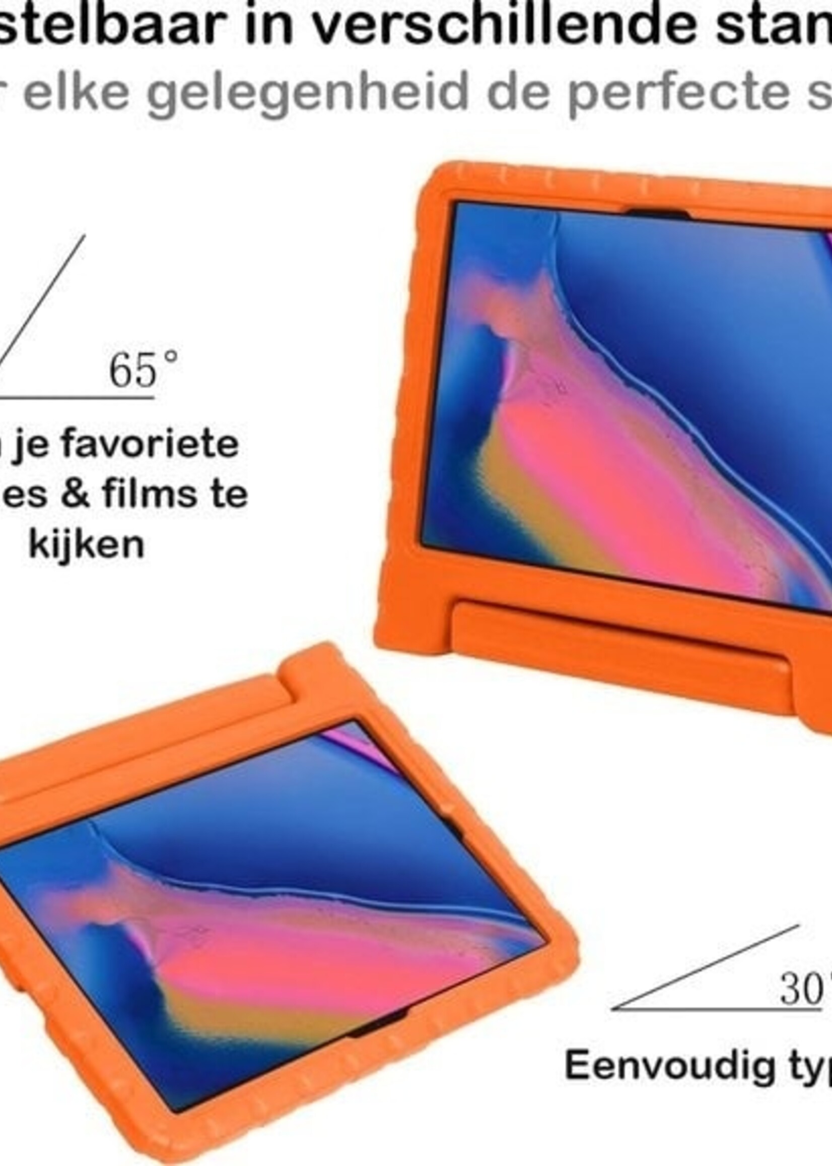 BTH BTH Samsung Galaxy Tab A 8.0 2019 (SM-T290 / SM-T295) Kinderhoes Met 2x Screenprotector - Oranje