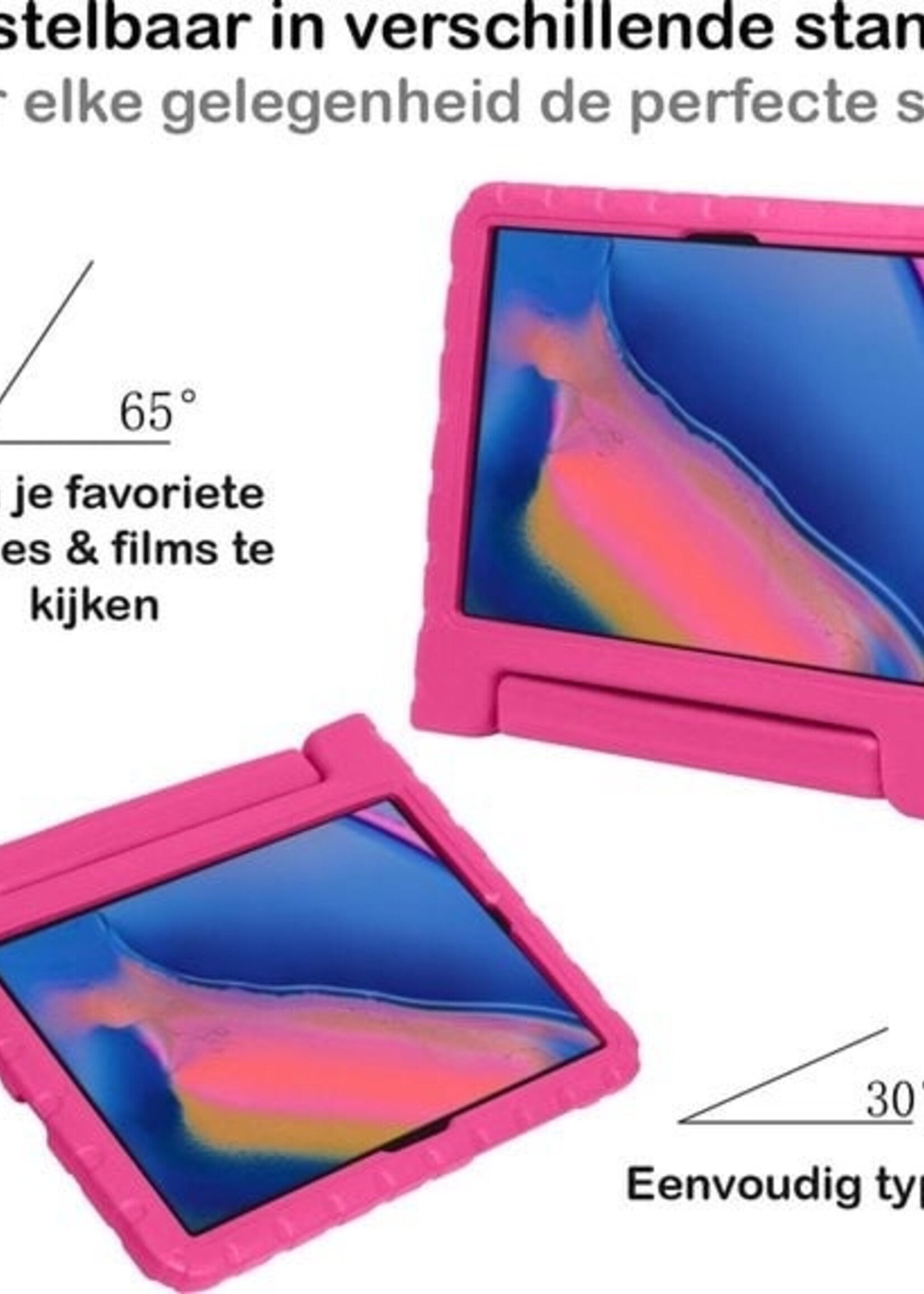 BTH BTH Samsung Galaxy Tab A 8.0 2019 (SM-T290 / SM-T295) Kinderhoes Met 2x Screenprotector - Roze