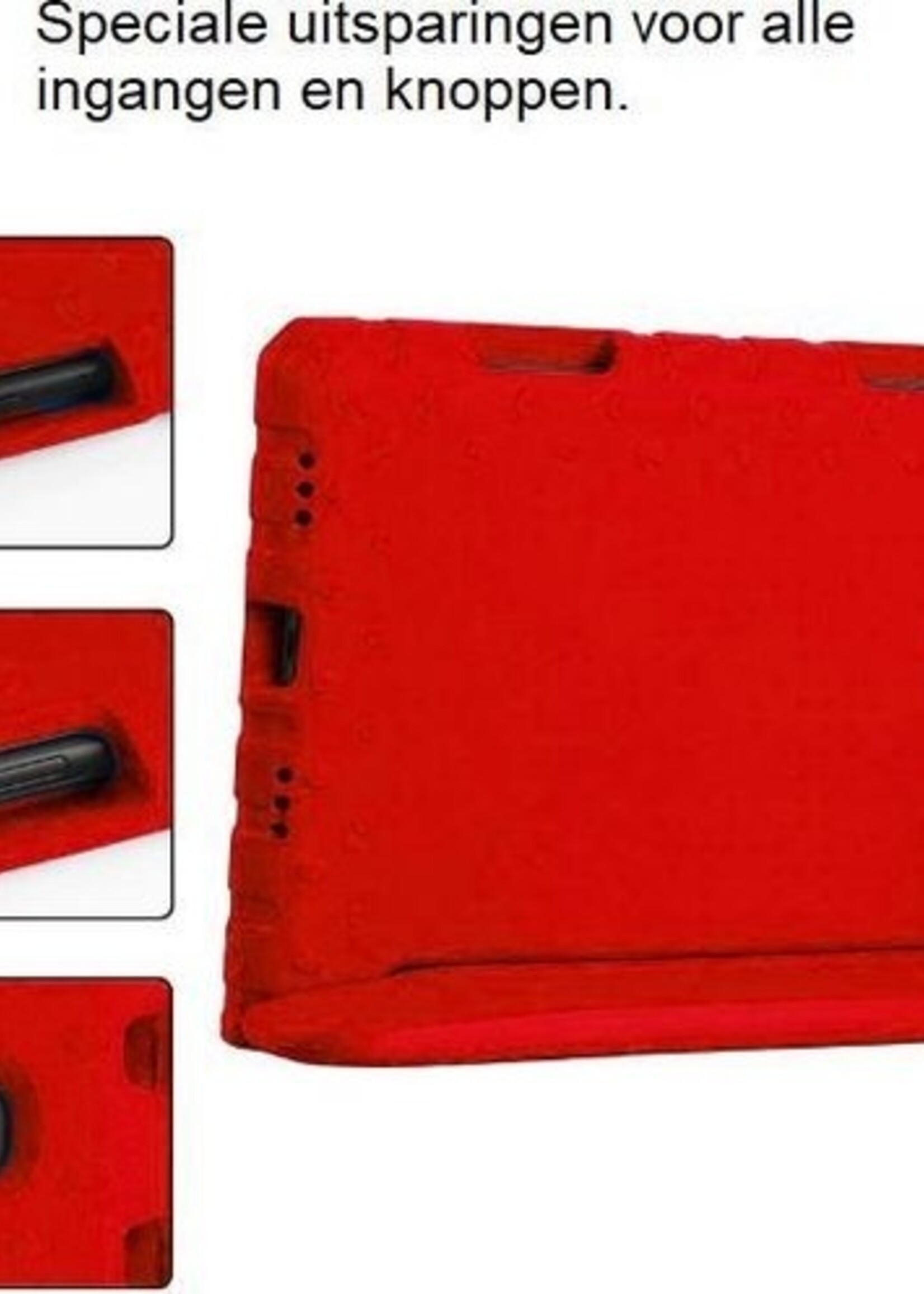 BTH BTH Samsung Galaxy Tab A 10.1 2016 Kinderhoes Met Screenprotector - Rood