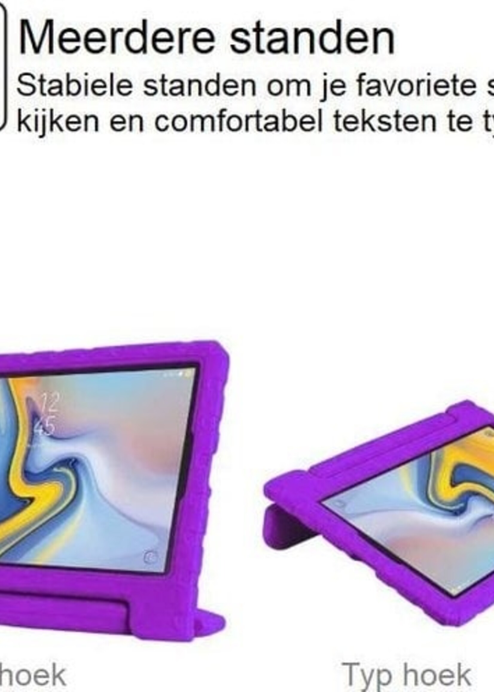 BTH BTH Samsung Galaxy Tab A 10.1 2016 Kinderhoes Met 2x Screenprotector - Paars