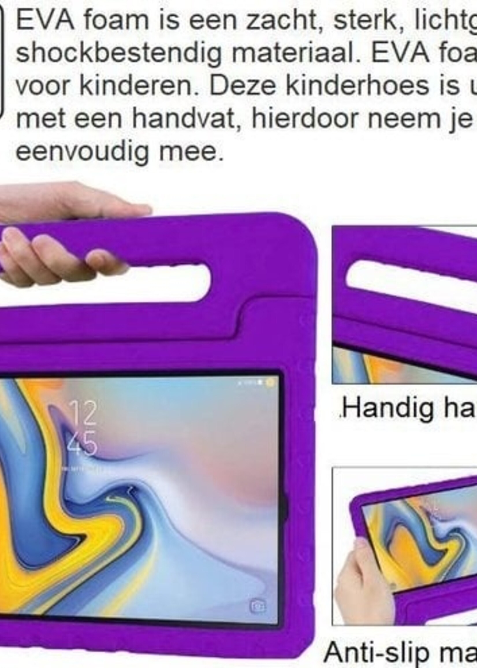 BTH BTH Samsung Galaxy Tab A 10.1 2016 Kinderhoes Met 2x Screenprotector - Paars