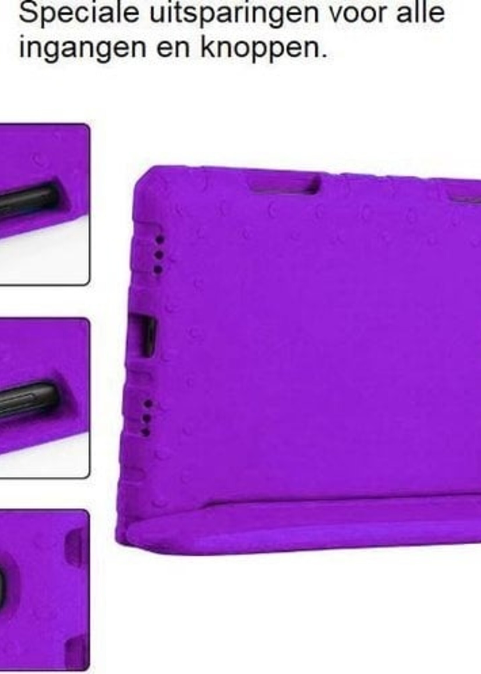 BTH BTH Samsung Galaxy Tab A 10.1 2016 Kinderhoes Met 2x Screenprotector - Paars