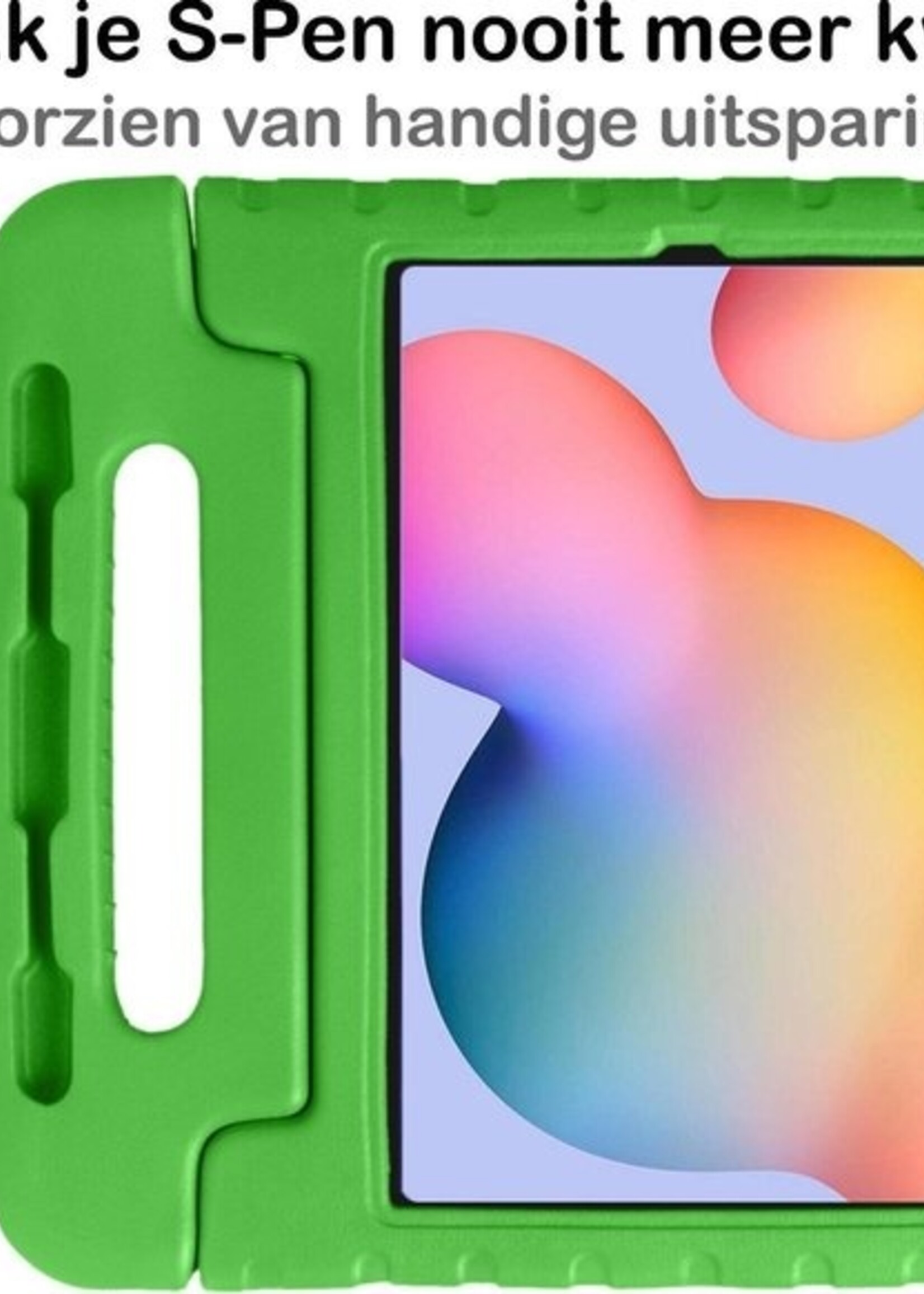 BTH BTH Samsung Galaxy Tab S6 Lite Kinderhoes Met Screenprotector - Groen