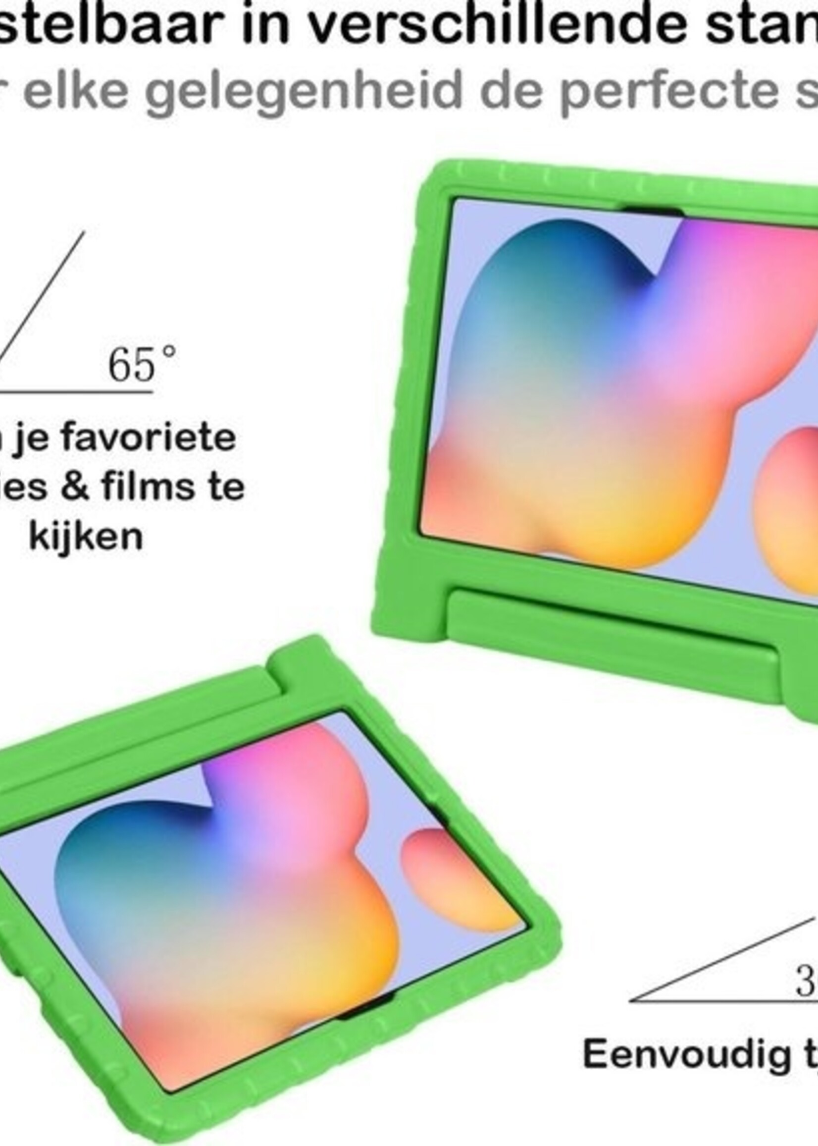 BTH BTH Samsung Galaxy Tab S6 Lite Kinderhoes Met Screenprotector - Groen
