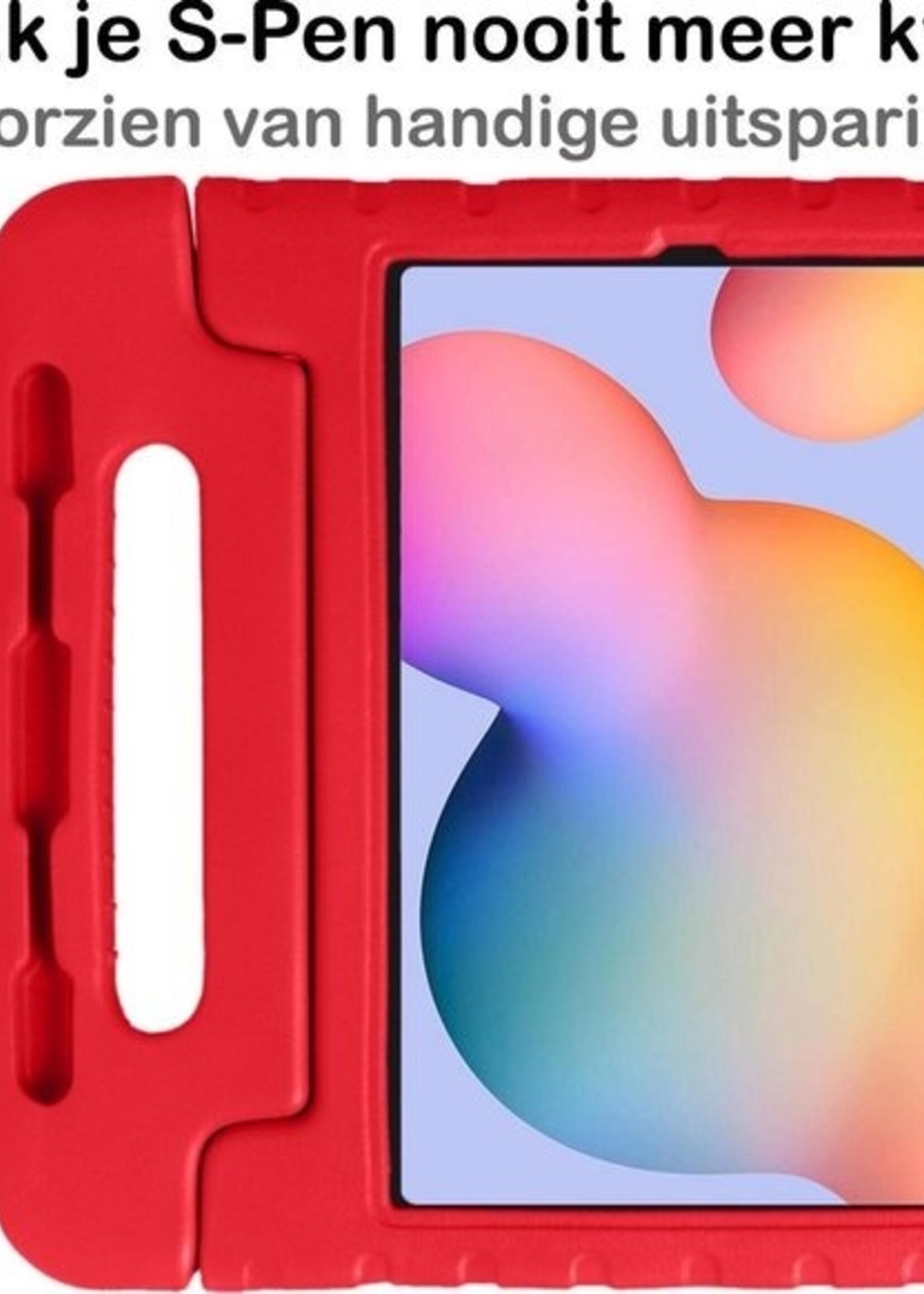 BTH BTH Samsung Galaxy Tab S6 Lite Kinderhoes Met Screenprotector - Rood
