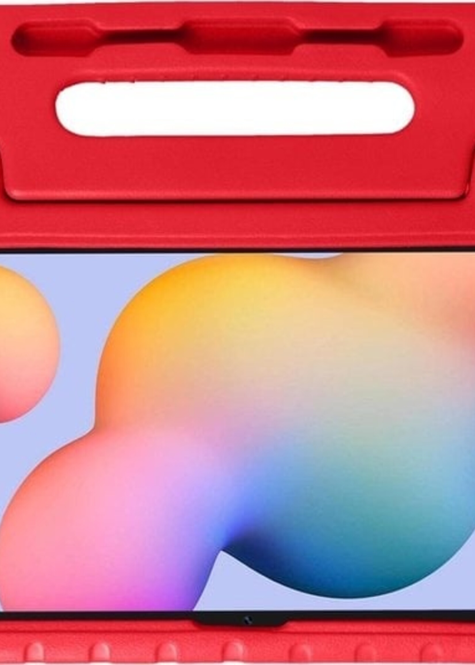 BTH BTH Samsung Galaxy Tab S6 Lite Kinderhoes Met 2x Screenprotector - Rood