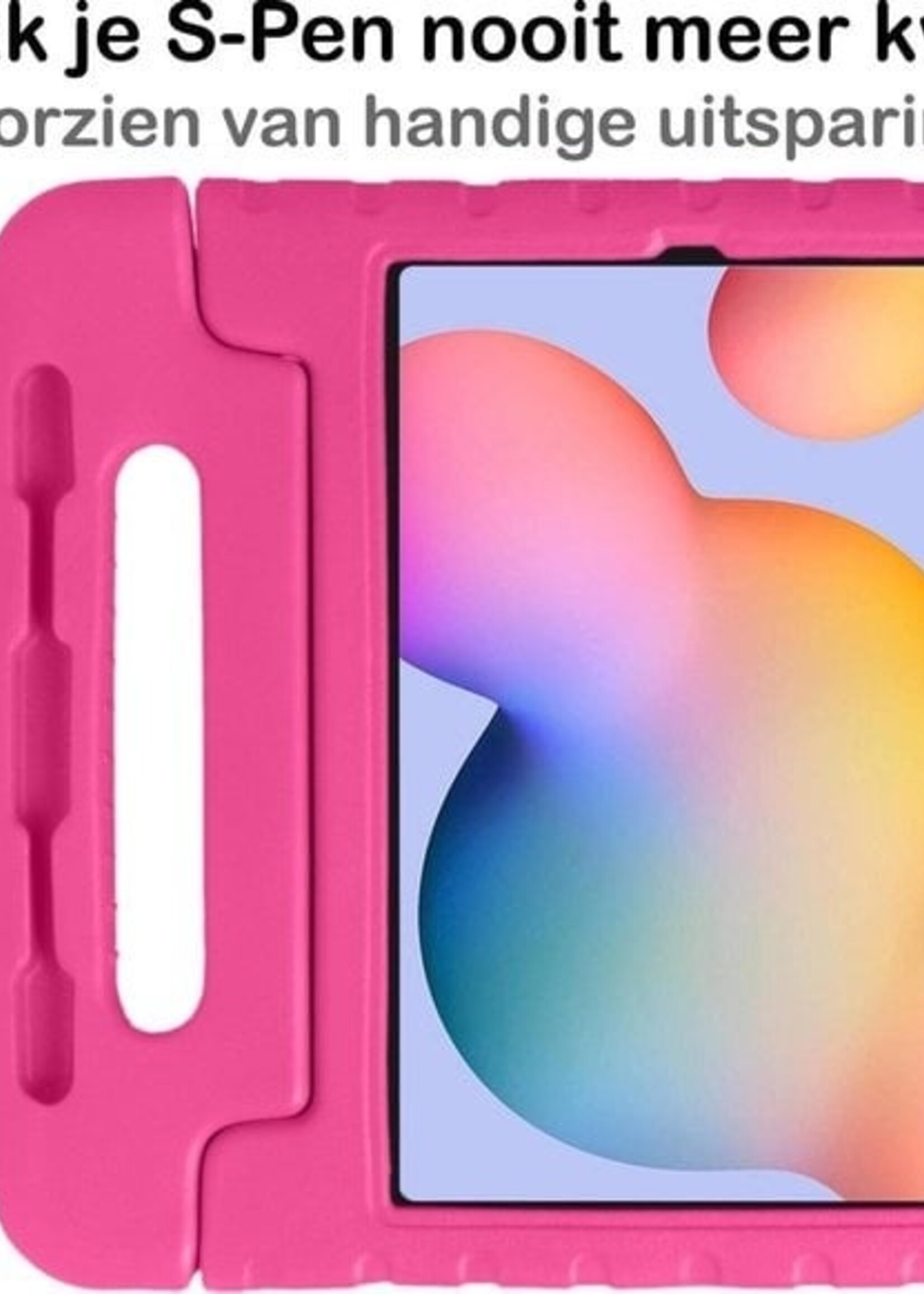BTH BTH Samsung Galaxy Tab S6 Lite Kinderhoes Met 2x Screenprotector - Roze