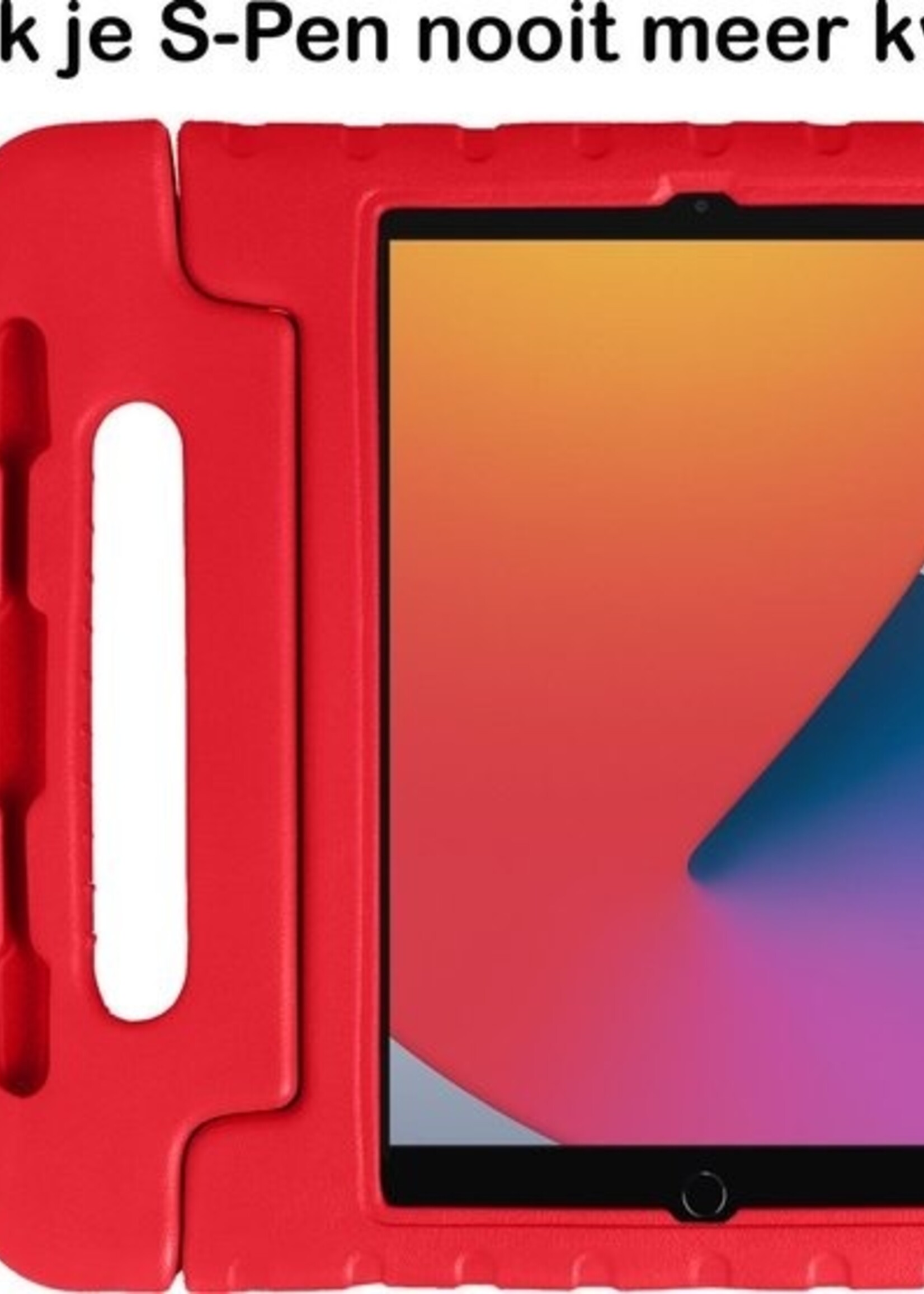 BTH BTH iPad 10.2 2019/2020 Kinderhoes Met Screenprotector - Rood