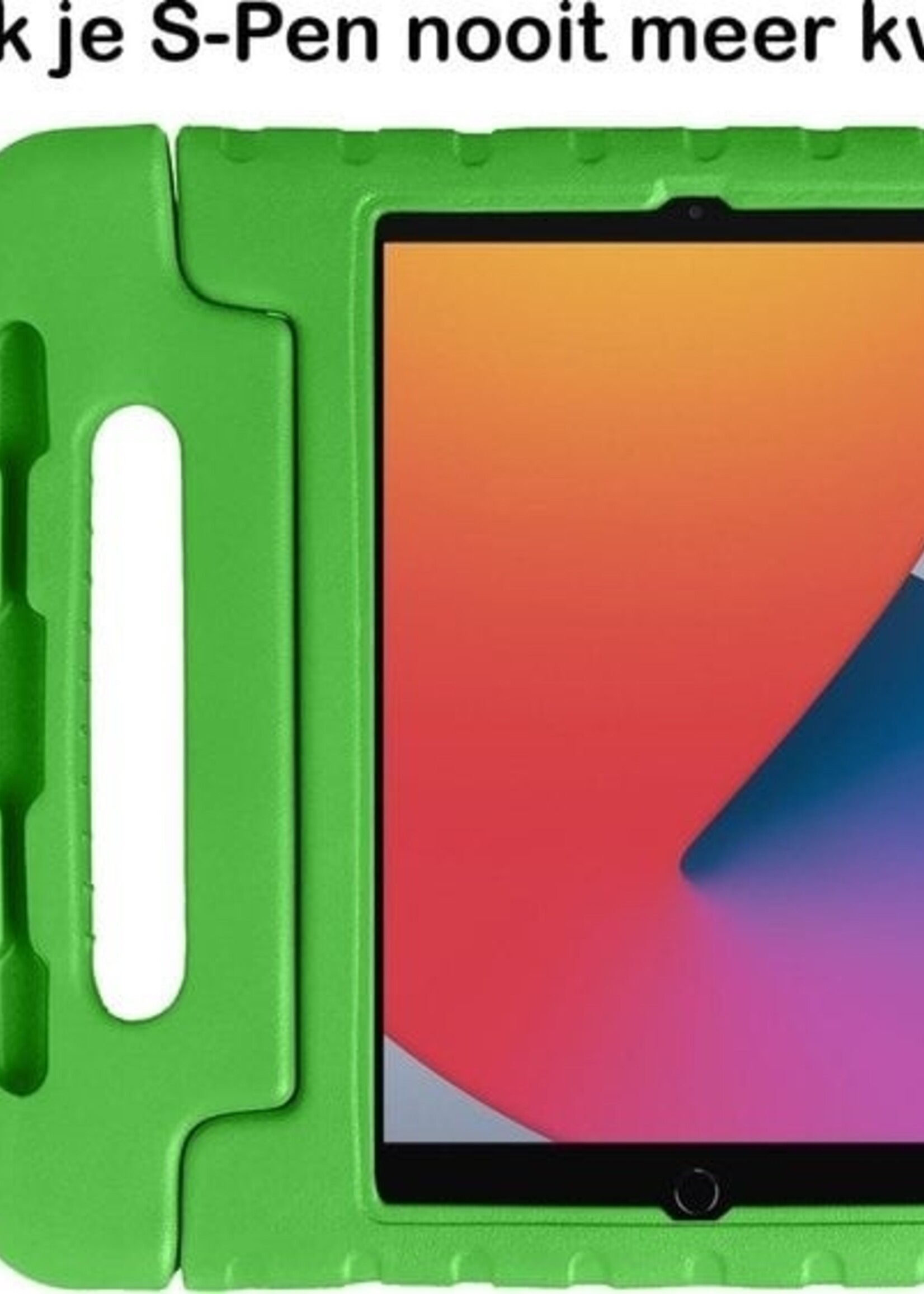 BTH BTH iPad 10.2 2019/2020 Kinderhoes Met 2x Screenprotector - Groen