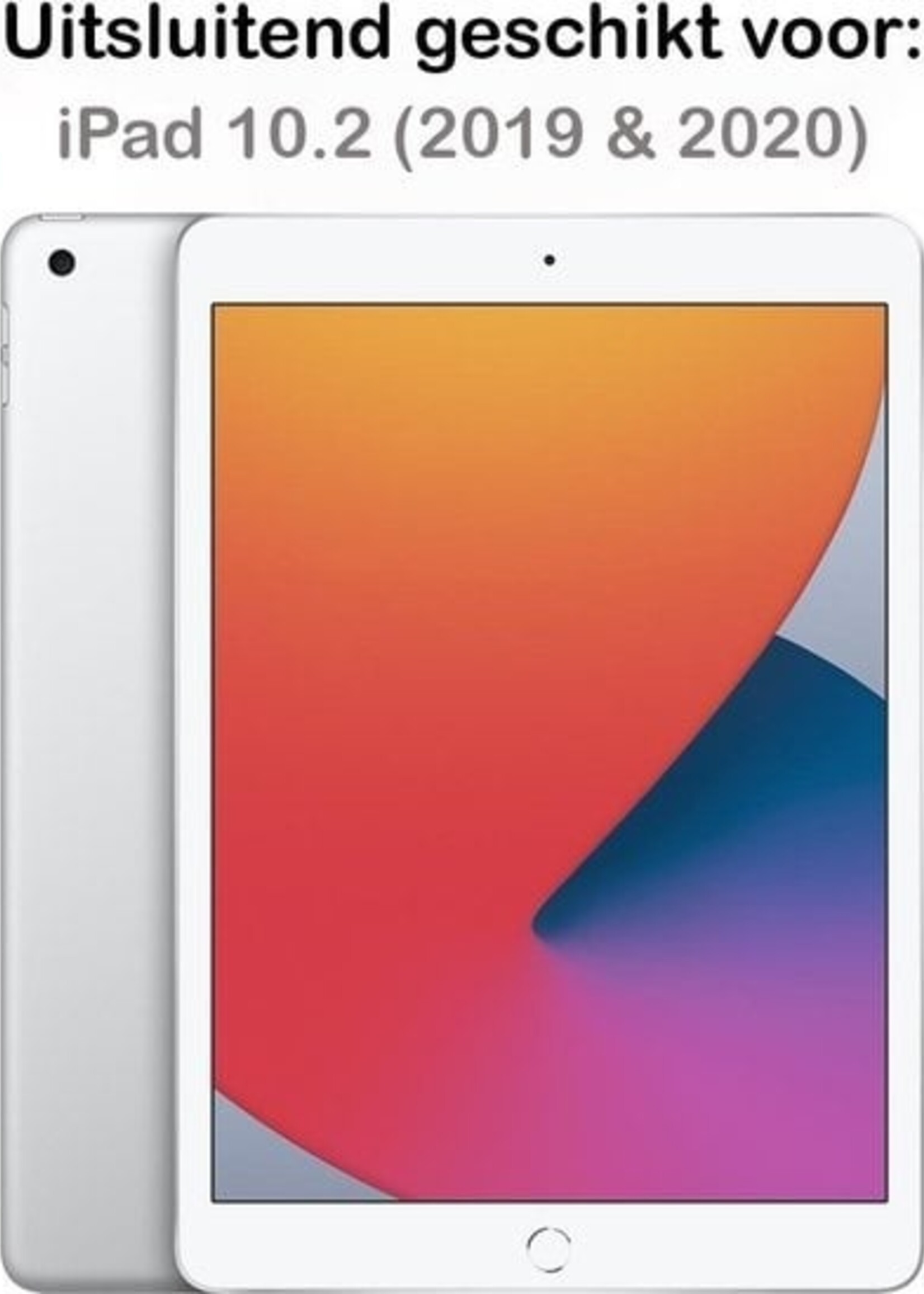 BTH BTH iPad 10.2 2019/2020 Kinderhoes Met 2x Screenprotector - Oranje