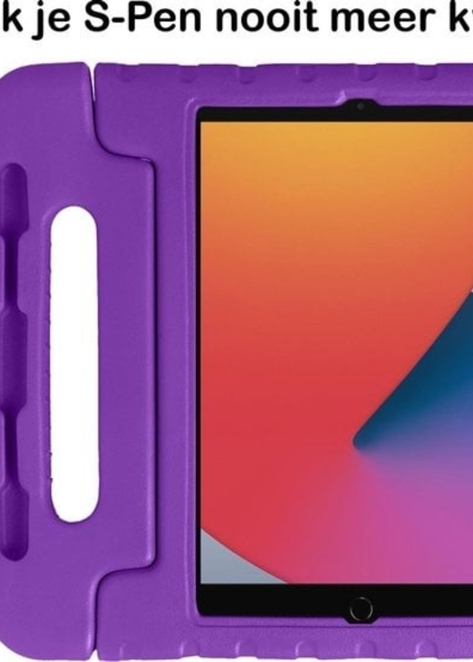 BTH BTH iPad 10.2 2019/2020 Kinderhoes Met 2x Screenprotector - Paars