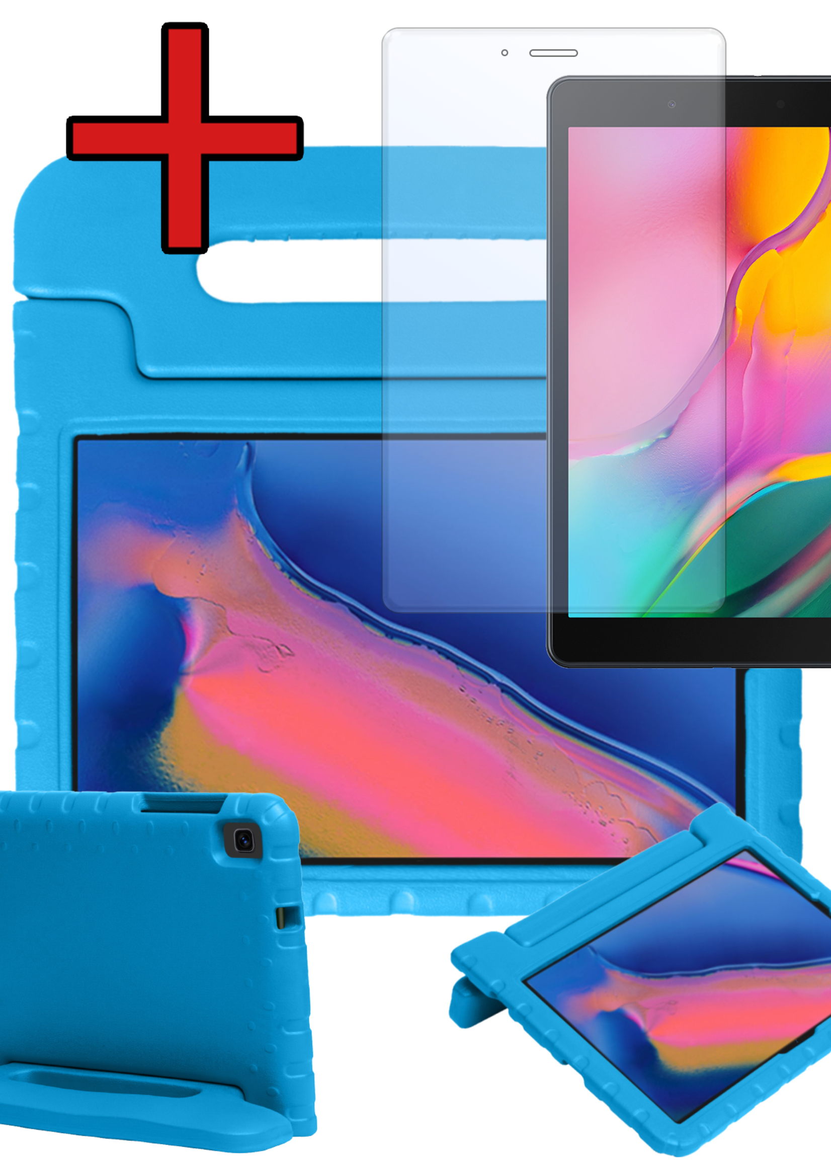 BTH BTH Samsung Galaxy Tab A 8.0 2019 (SM-T290 / SM-T295) Kinderhoes Met Screenprotector - Blauw