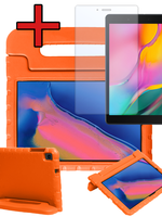 BTH BTH Samsung Galaxy Tab A 8.0 2019 (SM-T290 / SM-T295) Kinderhoes Met Screenprotector - Oranje