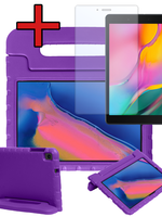 BTH BTH Samsung Galaxy Tab A 8.0 2019 (SM-T290 / SM-T295) Kinderhoes Met Screenprotector - Paars