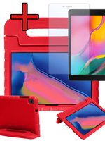 BTH BTH Samsung Galaxy Tab A 8.0 2019 (SM-T290 / SM-T295) Kinderhoes Met Screenprotector - Rood