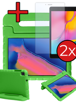 BTH BTH Samsung Galaxy Tab A 8.0 2019 (SM-T290 / SM-T295) Kinderhoes Met 2x Screenprotector - Groen