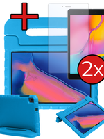 BTH BTH Samsung Galaxy Tab A 8.0 2019 (SM-T290 / SM-T295) Kinderhoes Met 2x Screenprotector - Blauw