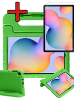 BTH BTH Samsung Galaxy Tab S6 Lite Kinderhoes Met Screenprotector - Groen