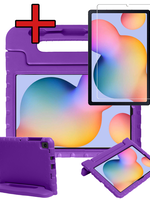BTH BTH Samsung Galaxy Tab S6 Lite Kinderhoes Met Screenprotector - Paars