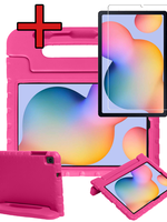 BTH BTH Samsung Galaxy Tab S6 Lite Kinderhoes Met Screenprotector - Roze