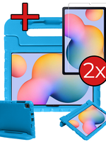 BTH BTH Samsung Galaxy Tab S6 Lite Kinderhoes Met 2x Screenprotector - Blauw