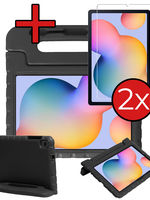 BTH BTH Samsung Galaxy Tab S6 Lite Kinderhoes Met 2x Screenprotector - Zwart