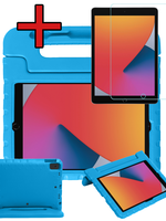 BTH BTH iPad 10.2 2019/2020 Kinderhoes Met Screenprotector - Blauw