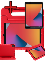 BTH BTH iPad 10.2 2019/2020 Kinderhoes Met Screenprotector - Rood
