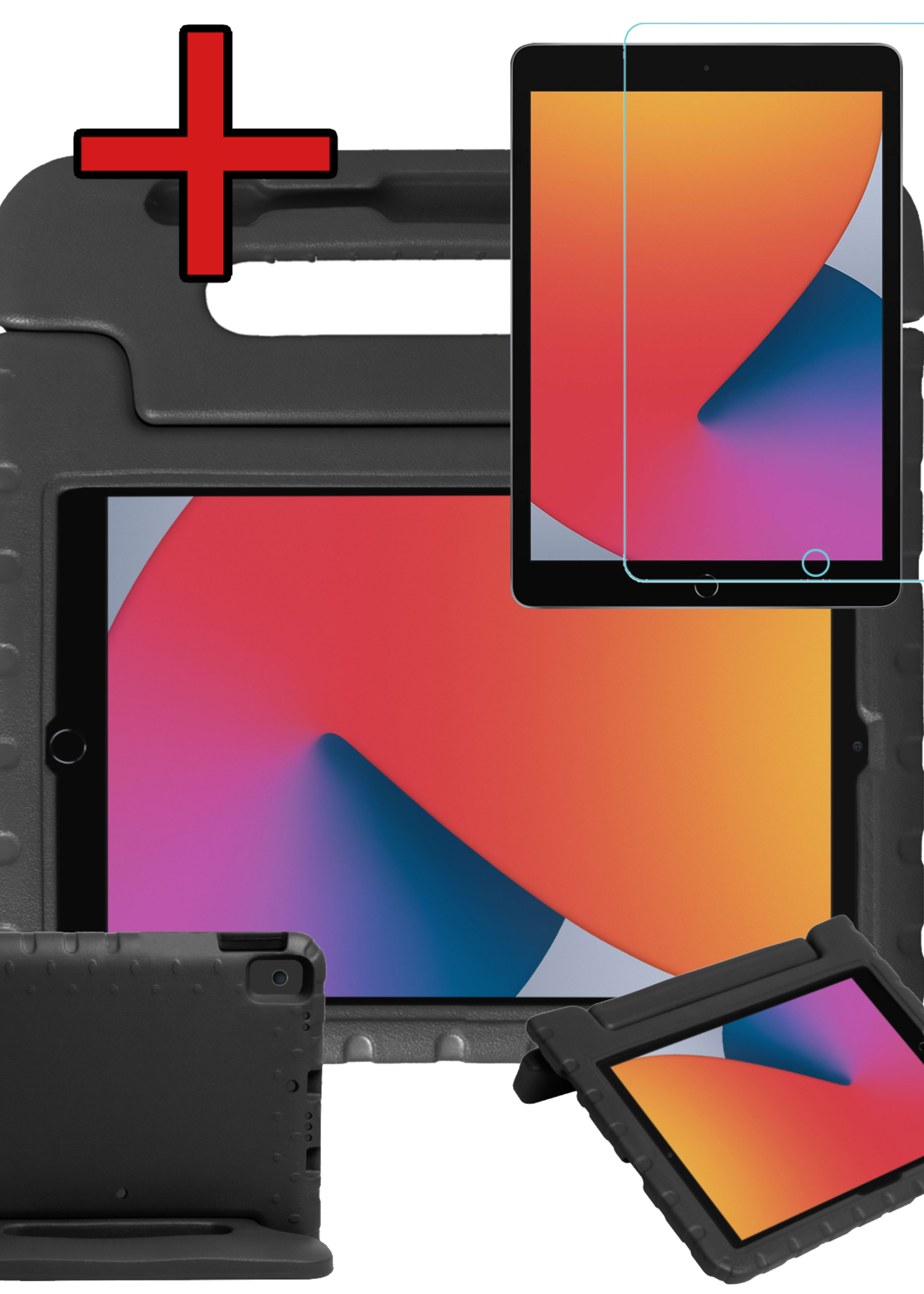 BTH BTH iPad 10.2 2019/2020 Kinderhoes Met Screenprotector - Zwart