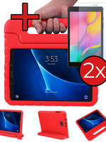 BTH BTH Samsung Galaxy Tab A 10.5 2018 Kinderhoes Met 2x Screenprotector - Rood