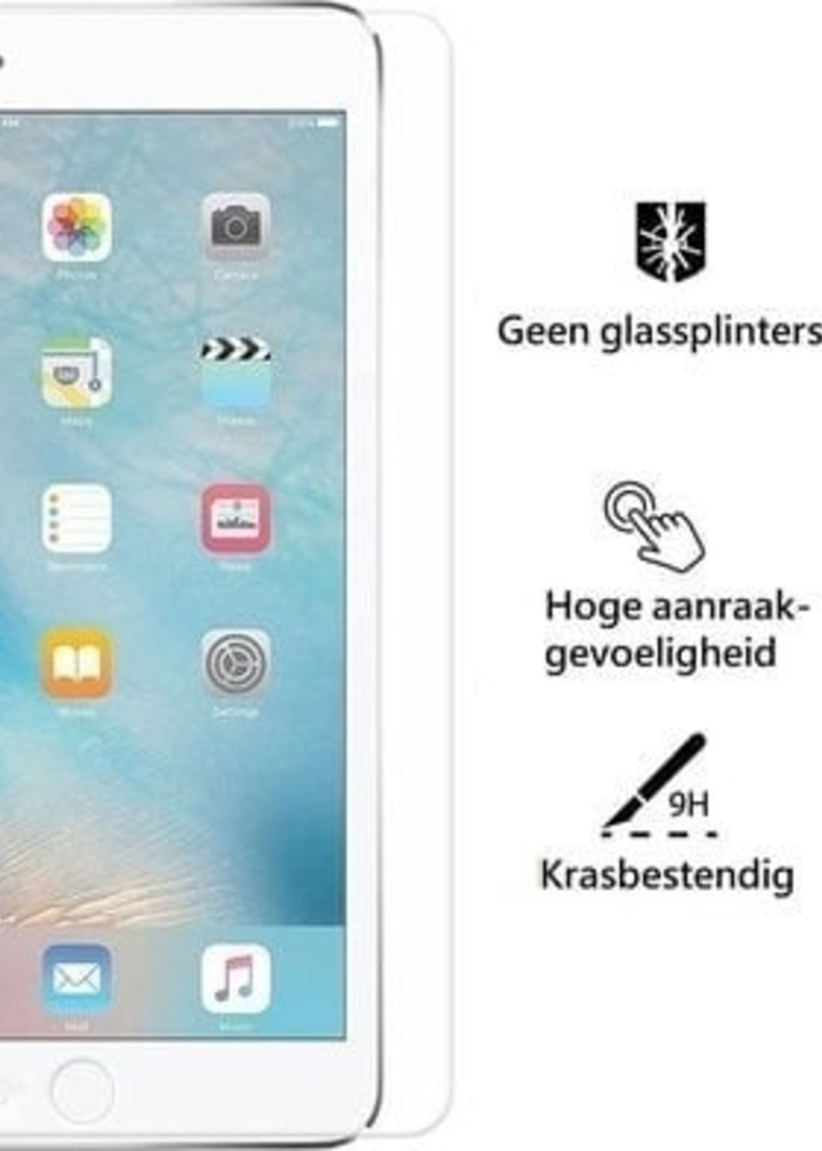 BTH BTH iPad 5 Kinderhoes - Met 2x Screenprotector - Rood