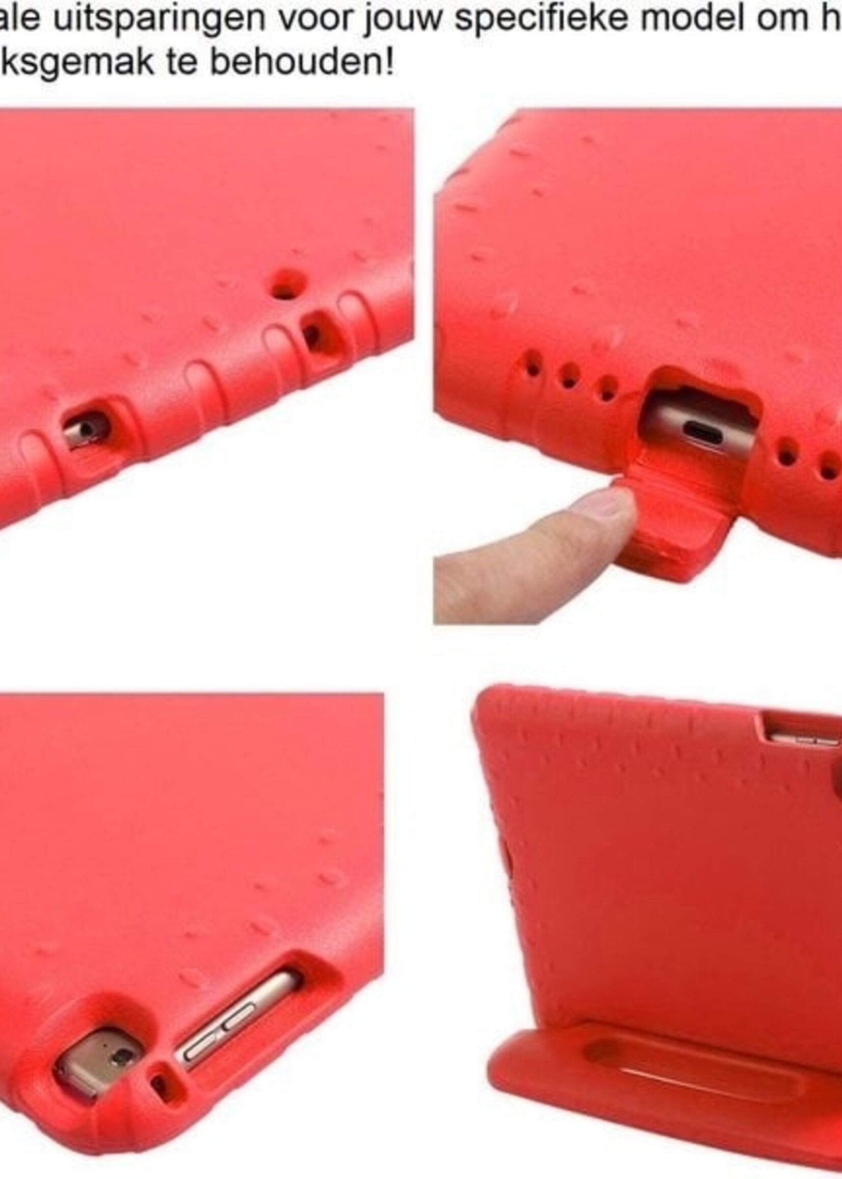 BTH BTH iPad 5 Kinderhoes - Met 2x Screenprotector - Rood