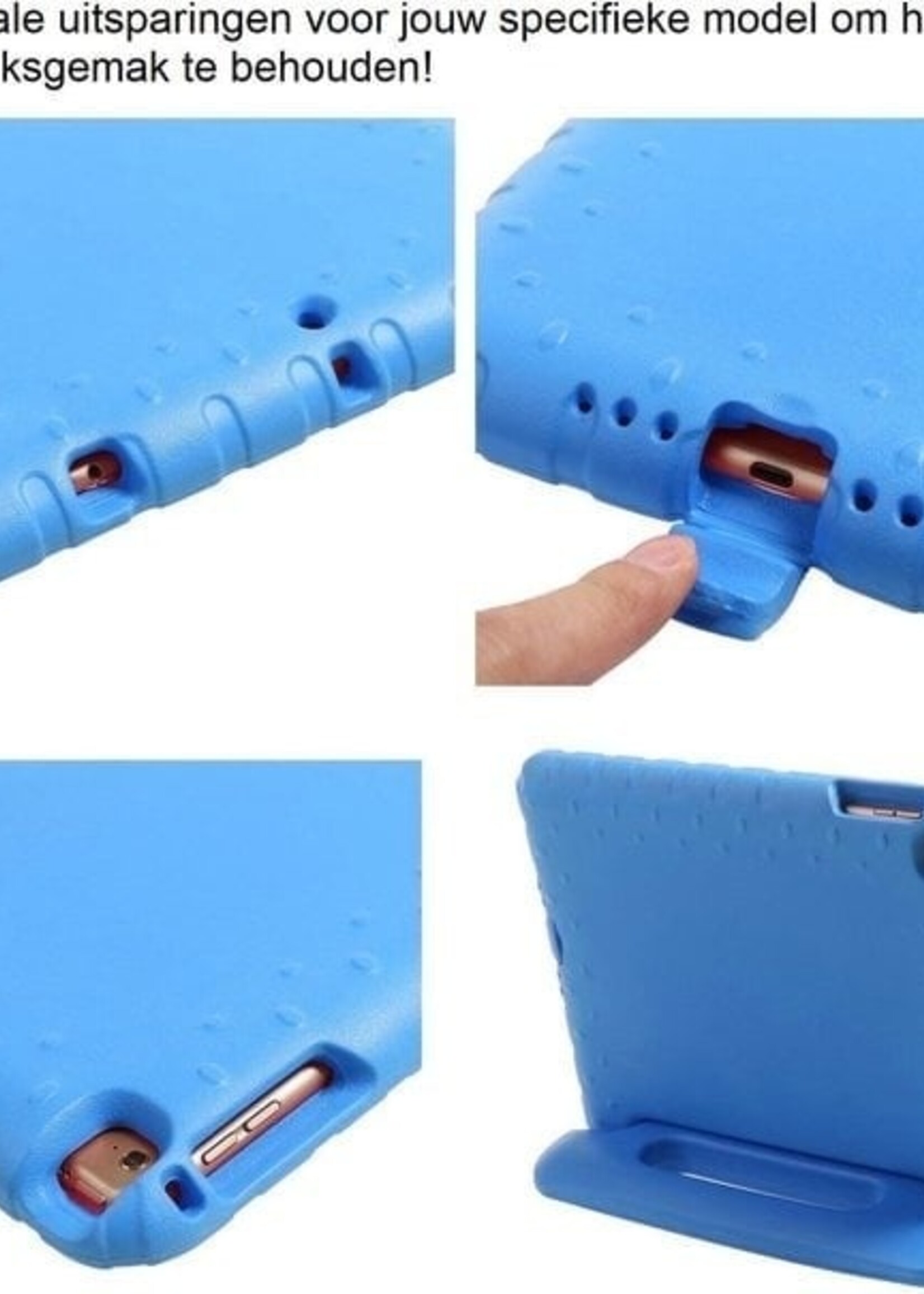 BTH BTH iPad 6 Kinderhoes - Met 2x Screenprotector - Blauw