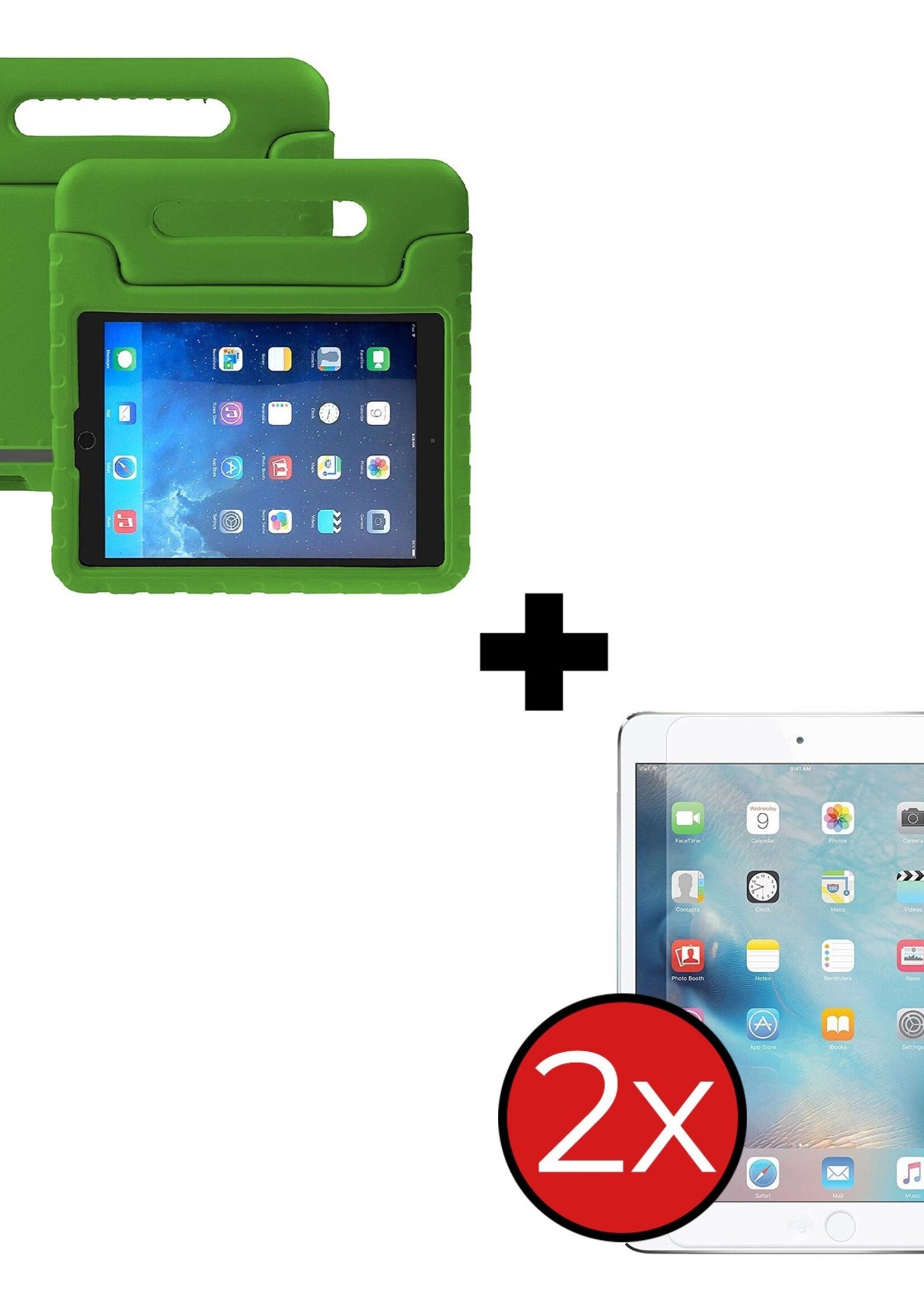 BTH BTH iPad 2 Kinderhoes - Met 2x Screenprotector - Groen