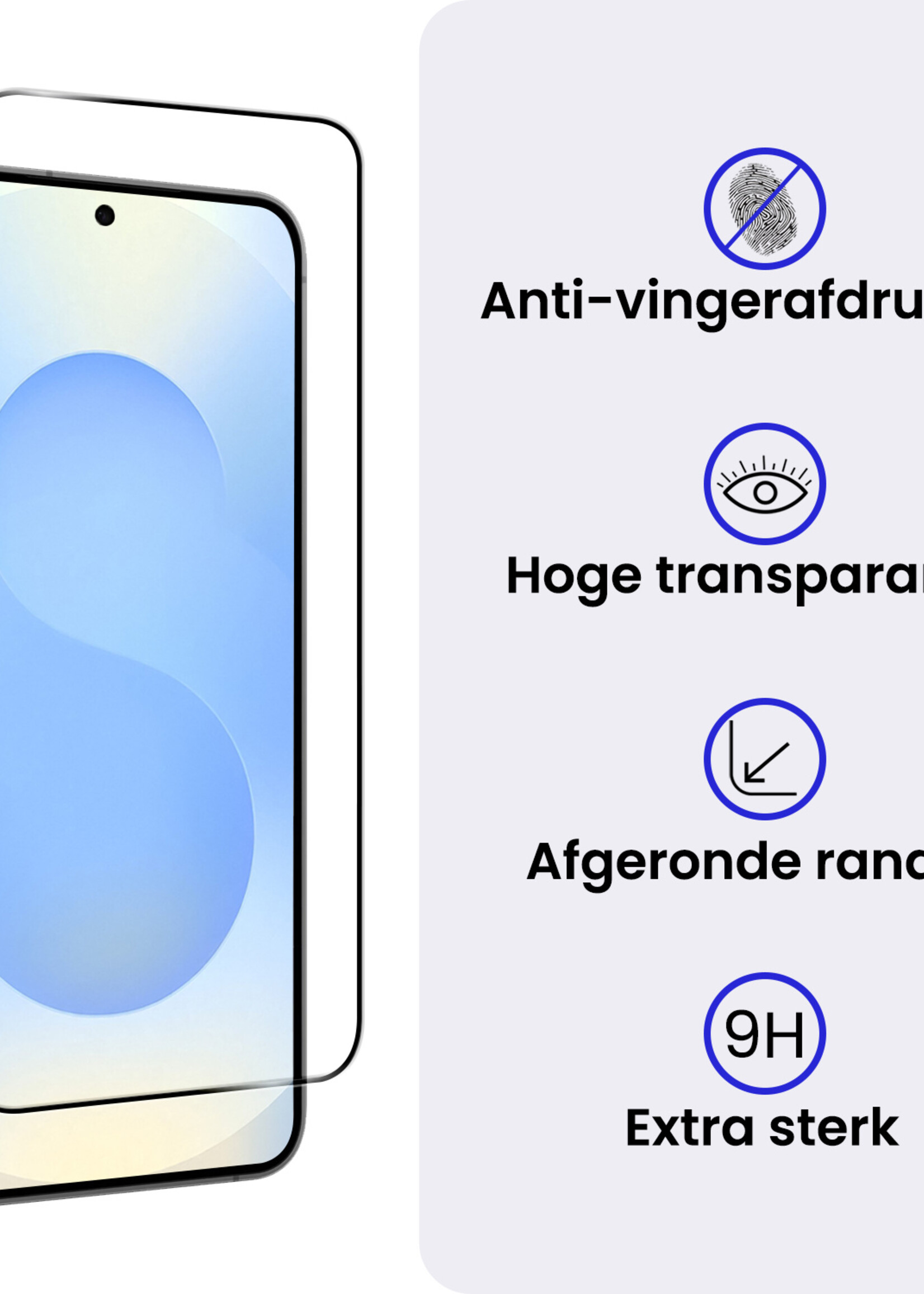 BTH BTH Samsung Galaxy S25 Plus Screenprotector Glas Full Cover - 2 PACK