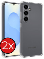 BTH BTH Samsung Galaxy S25 Hoesje Shockproof - Transparant - 2 PACK