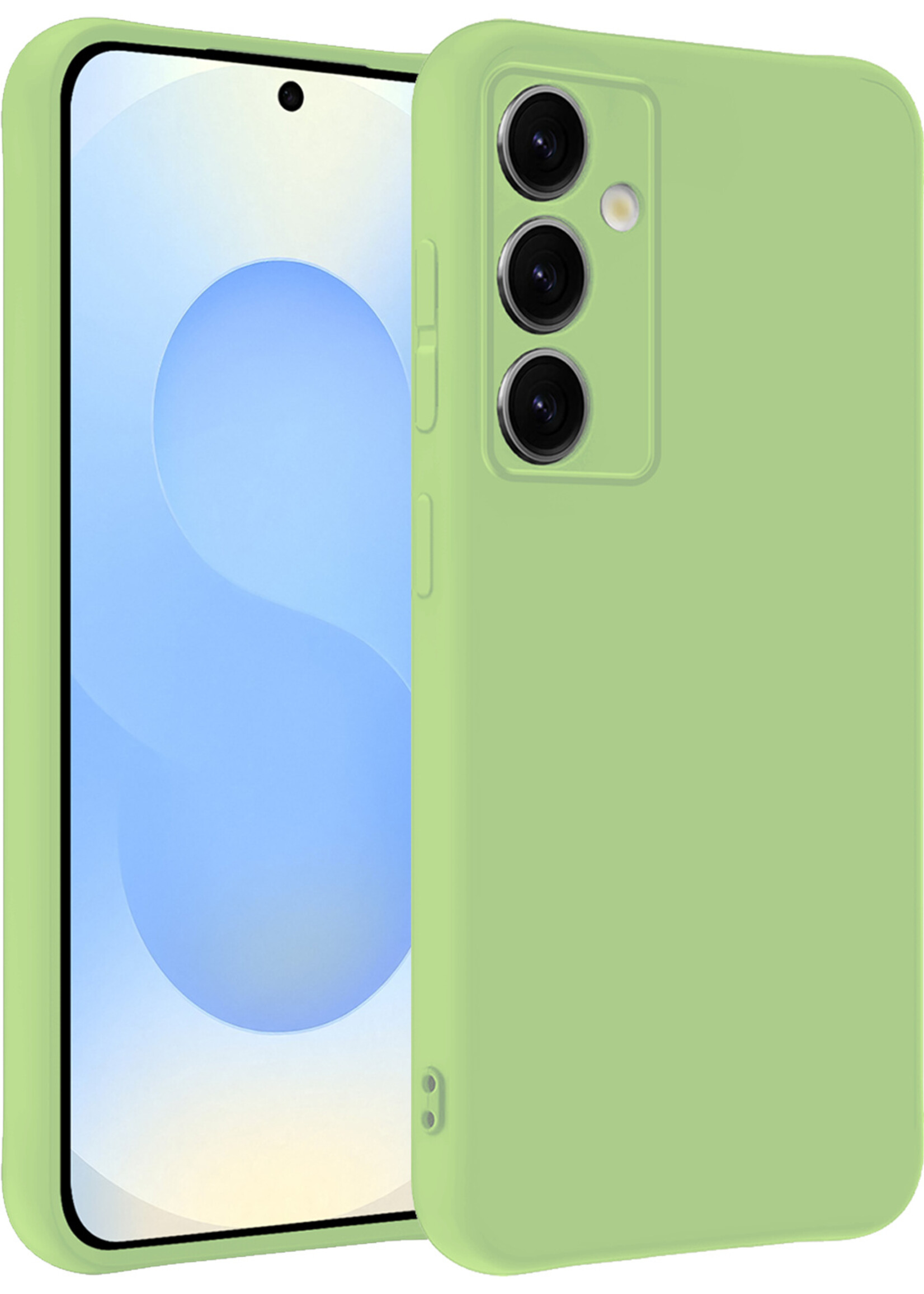 BTH BTH Samsung Galaxy S25 Hoesje Siliconen - Groen