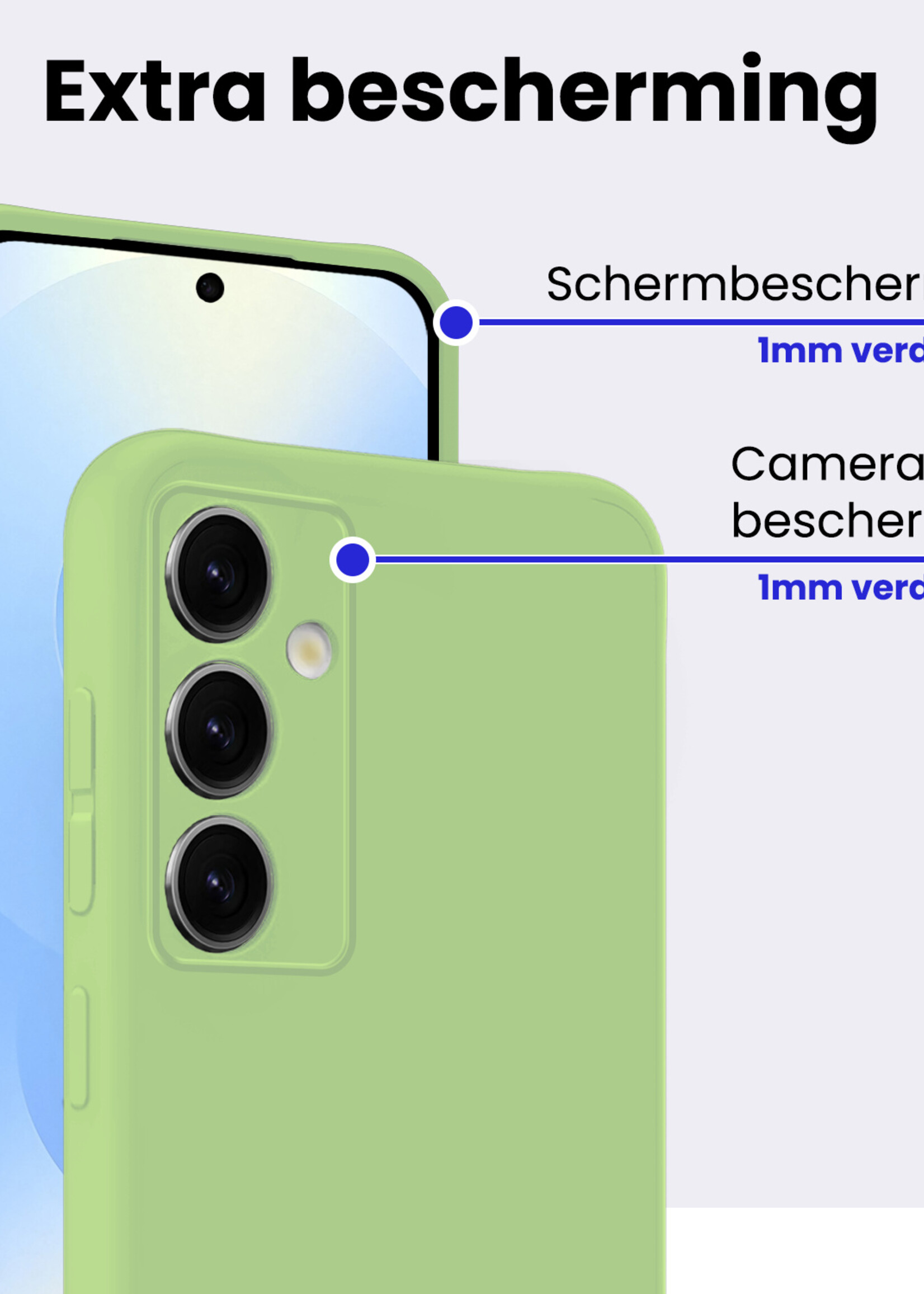 BTH BTH Samsung Galaxy S25 Hoesje Siliconen - Groen