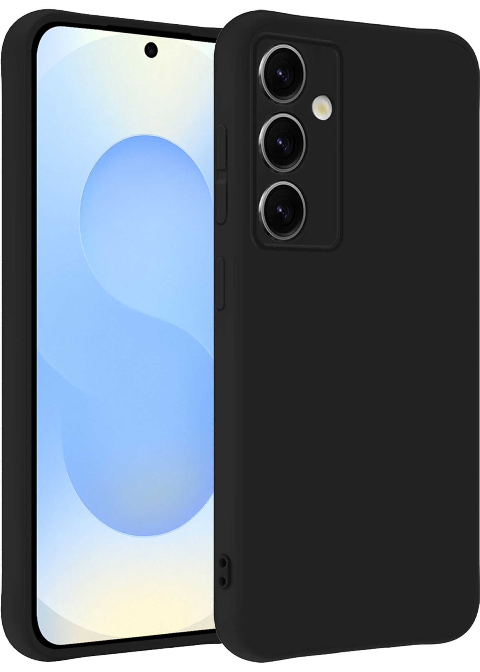 BTH BTH Samsung Galaxy S25 Hoesje Siliconen - Zwart