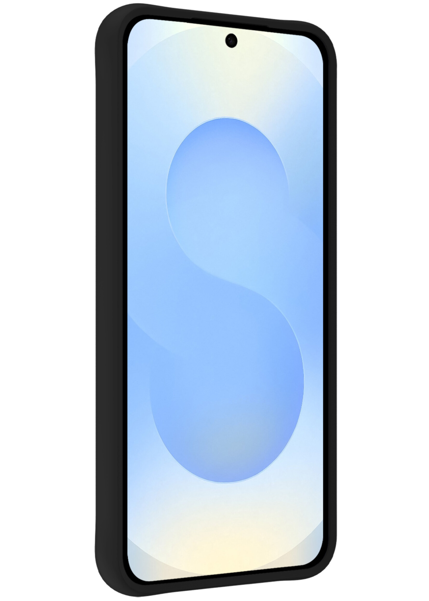 BTH BTH Samsung Galaxy S25 Hoesje Siliconen - Zwart - 2 PACK