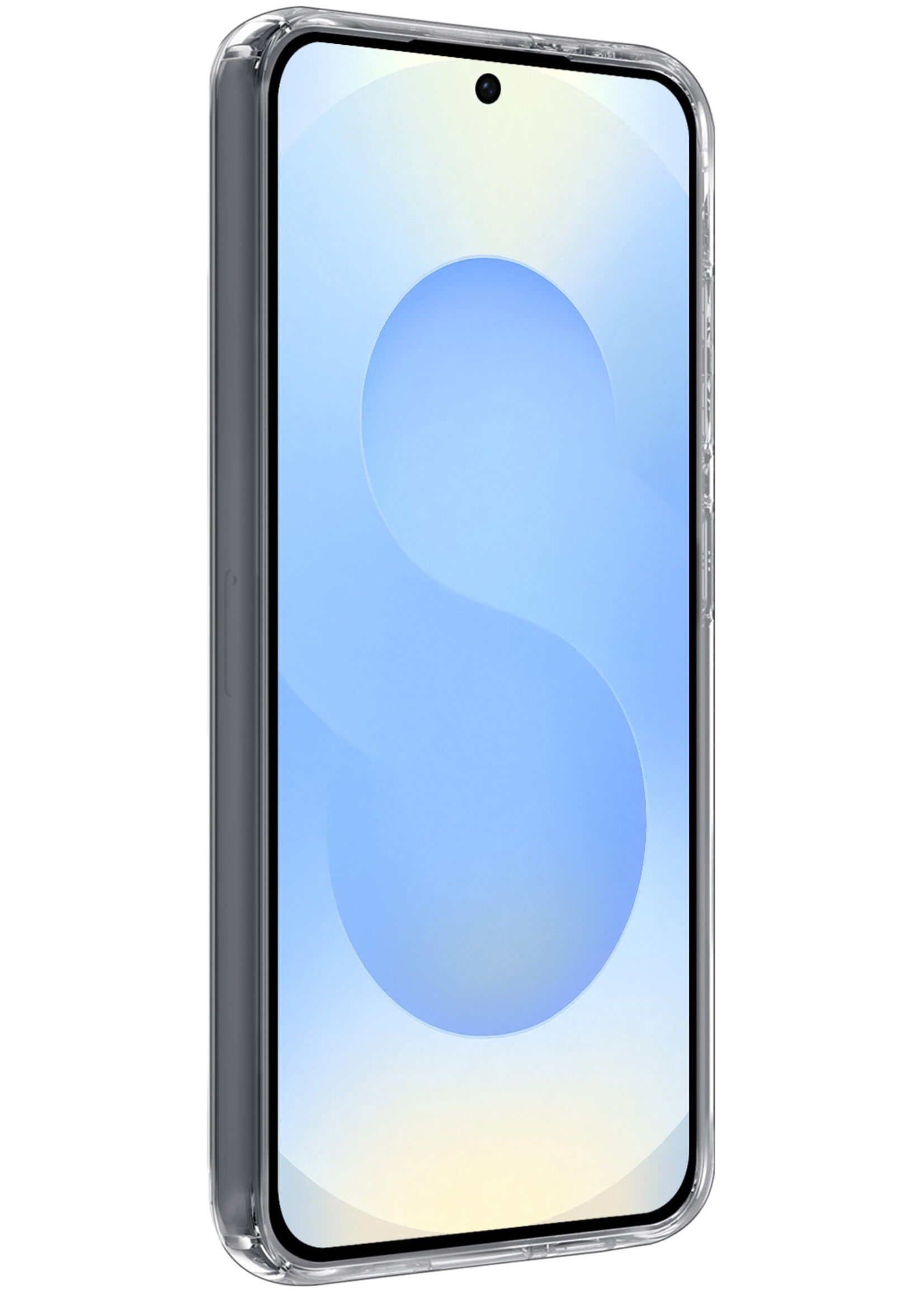 BTH BTH Samsung Galaxy S25 Hoesje Siliconen Met Screenprotector - Transparant