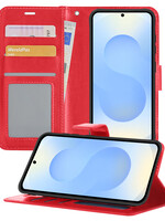 BTH BTH Samsung Galaxy S25 Hoesje Bookcase - Rood
