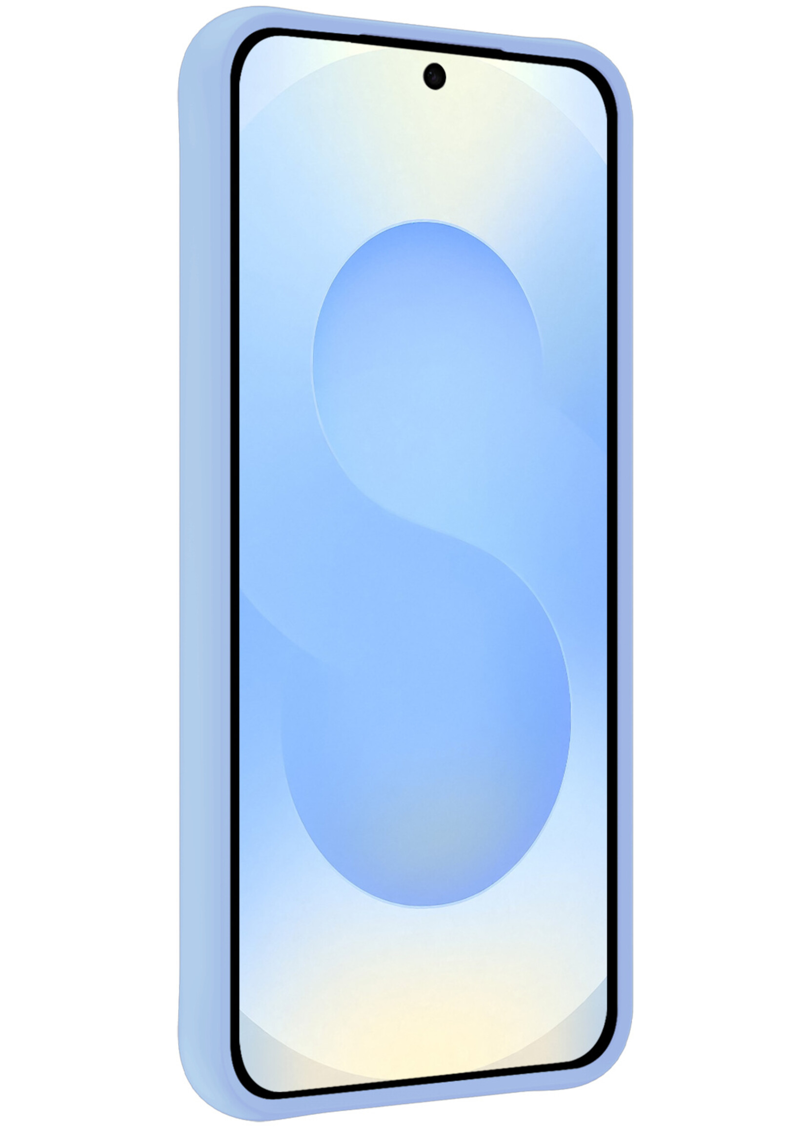 BTH BTH Samsung Galaxy S25 Plus Hoesje Siliconen - Lichtblauw