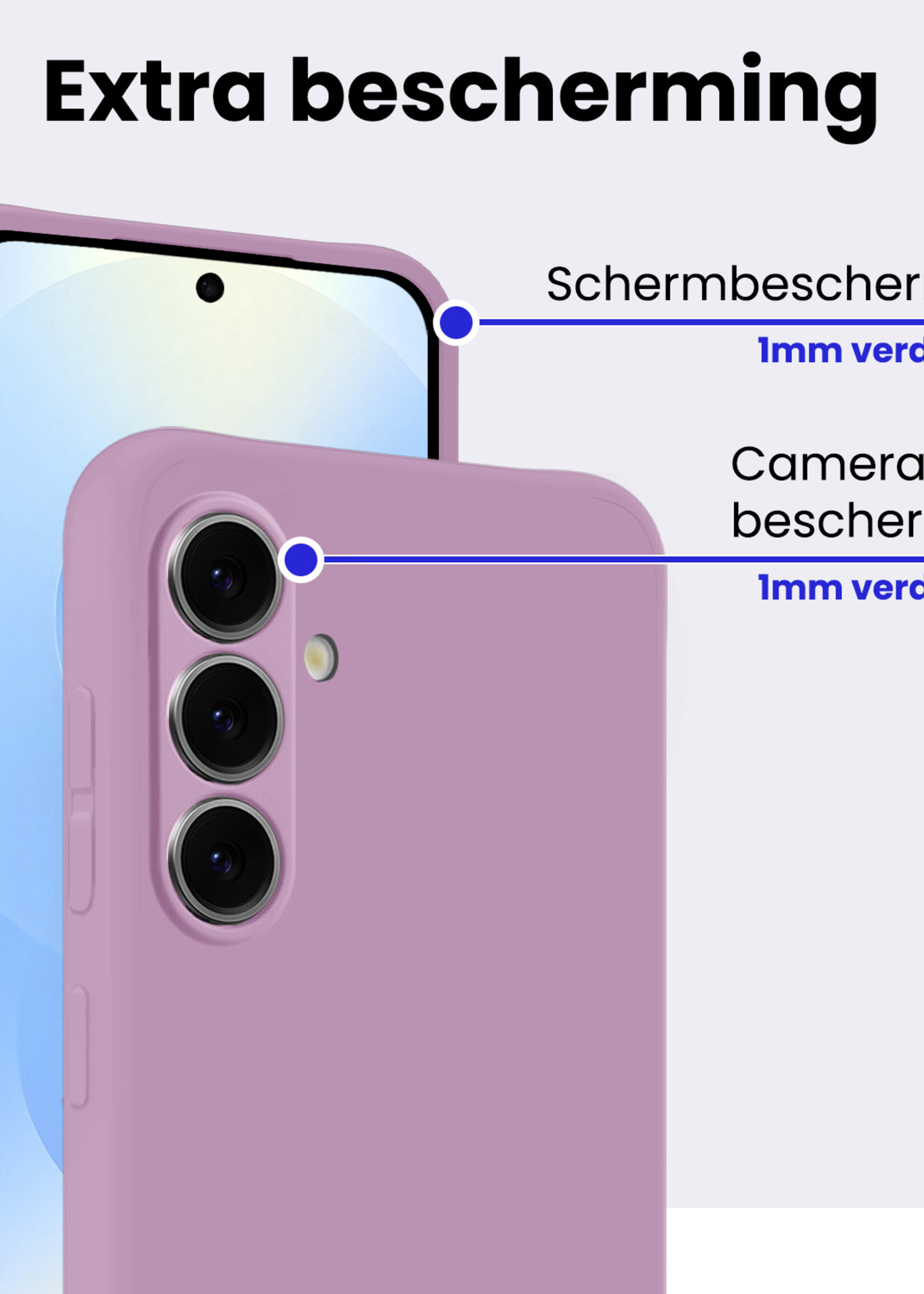 BTH BTH Samsung Galaxy S25 Plus Hoesje Siliconen - Lila