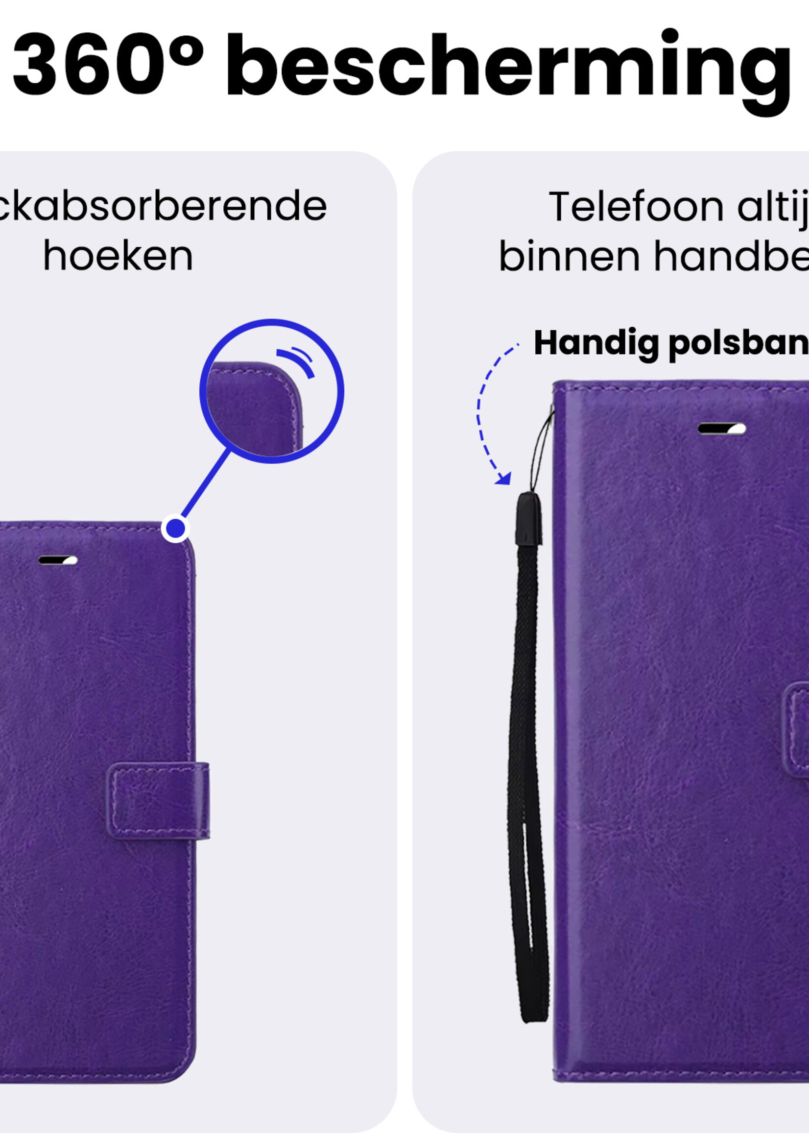 BTH BTH Samsung Galaxy S25 Plus Hoesje Bookcase - Paars