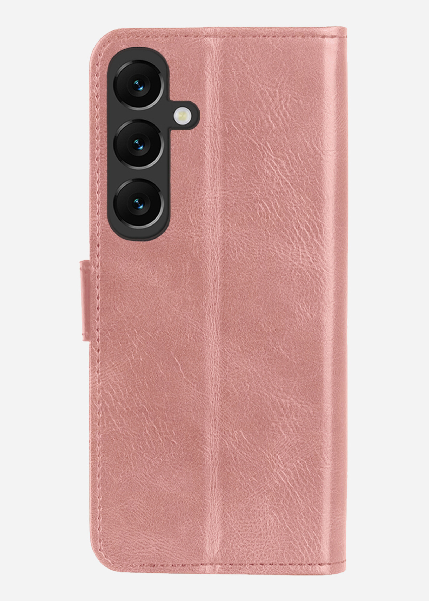 BTH BTH Samsung Galaxy S25 Plus Hoesje Bookcase Met 2x Screenprotector - Rose Goud