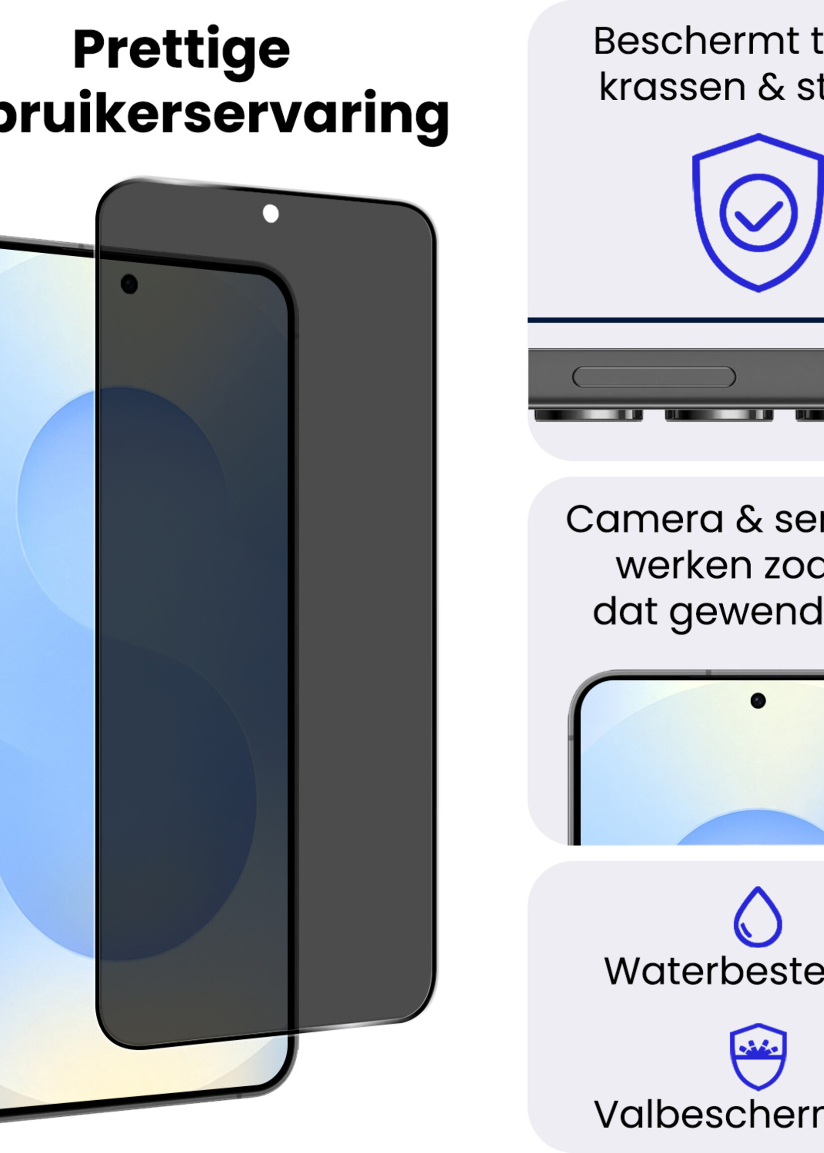 BTH BTH Samsung Galaxy S25 Screenprotector Glas Privacy - 2 PACK